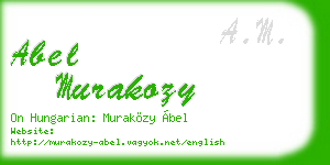 abel murakozy business card